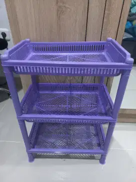 Rak susun plastik 3 tingkat