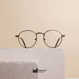 MakataGlasses - Kacamata Frame Bulat Idol Korea - BADIONO 01