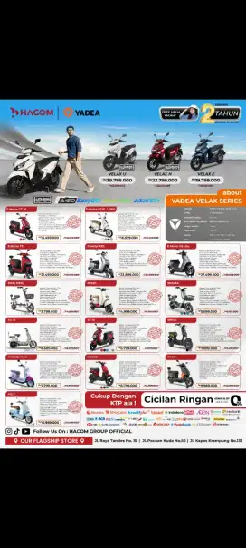 Promo Sepeda Listrik Yadea Garansi Resmi
