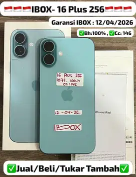 Iphone 16 Plus 256 Gb Teal Resmi Garansi panjang