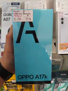 Oppo A17k 3/64 gb bekas pameran
