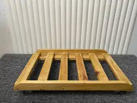 TROLI DUDUKAN TATAKAN KAYU RODA ALAS CPU KOMPUTER PC