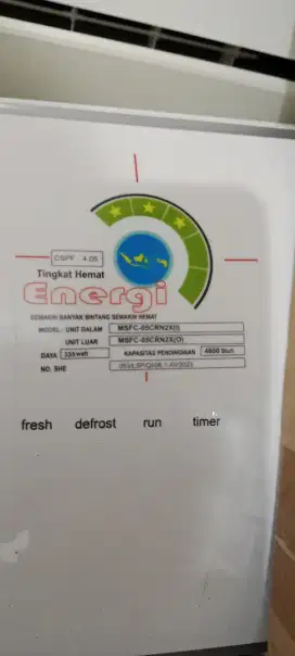 AIR CONDITIONER 1/2 PK Baru dipakai 7 bulan