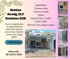 Hunian Baru Gress Siap Huni Cluster Kedaton Homes BSB City Dkt BRON