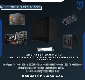 PC Gaming AMD Ryzen 7 8700G with Integrated Radeon Graphics