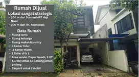 Jual Rumah di Kebayoran Baru Jaksel Lokasi Strategis dekat Stasiun MRT