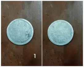 Uang Koin Kuno 1/10 Gulden Nederl. Indie. Tahun 1919 / 1928