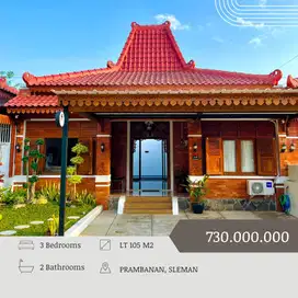 Hunian Asri Bergaya Joglo Klasik, Dekat Candi Prambanan
