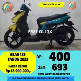 YAMAHA GEAR 125 TAHUN 2023 BERGARANSI, SIAP PAKAI, GRATIS SERVIS