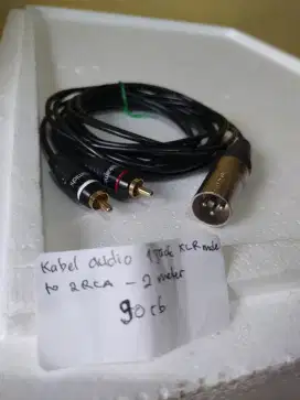 kabel canare nakamichi 1xlr akai male to 2 RCA