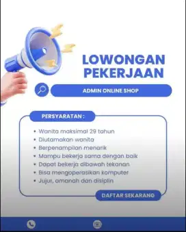 Dibutuhkan admin packing