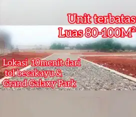 Dijual tanah kavling luas 500m cocok utk perumahan di cikunir galaxy