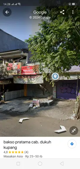 Di sewakan toko nol jalan