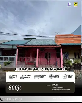 Dijual Rumah Permata Baloi