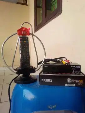 STB TV SET TOP BOX MATRIX APPLE FULLSET DAN ANTENA INDOOR SEPAKET