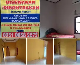 Disewakan/kontrakan rumah