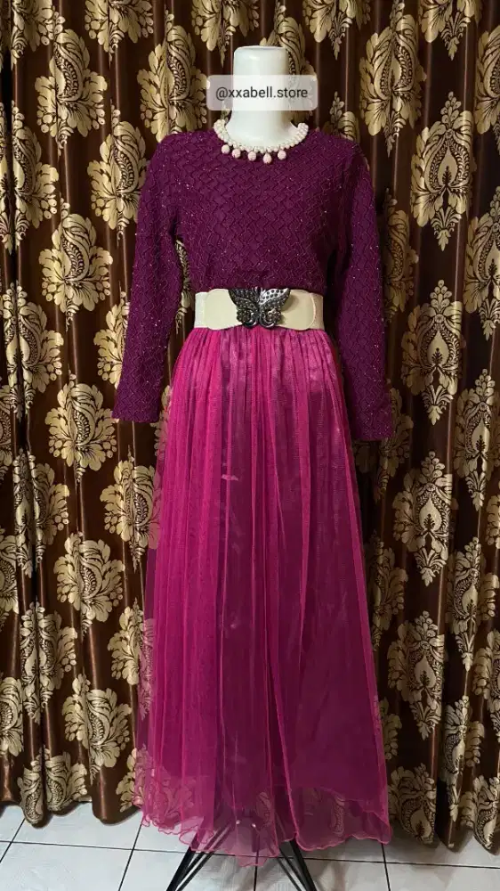 preloved like new baju terusan/jubah/gaun/dress cewek