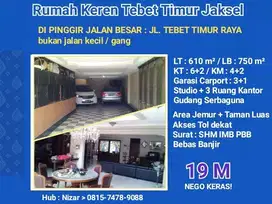 Rumah mewah elite di JALAN RAYA Jl Tebet Timur Raya bukan di gang