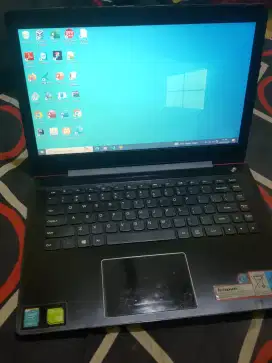 Laptop lenovo slim tipis U41 70 core i5 gen 5,memory 4 gb ssd 128