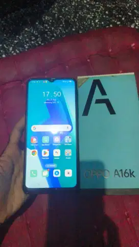 Oppo A16k ram 4/64 fulset ori oppo