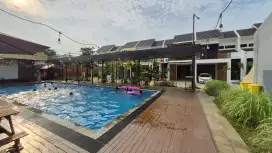 Rumah cluster siap huni dalam cluster fasilitas kolam renang tanpa DP