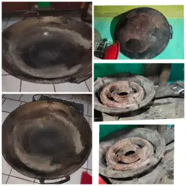 Borongan Wajan Besar & Kompor Mawar