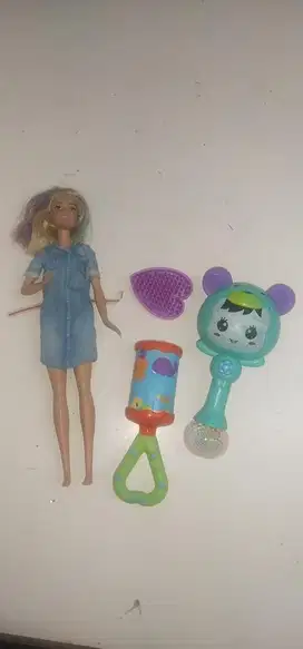 Take all mainan anak barbie, little giant rattle, tongkat rattle
