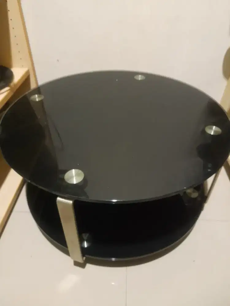 Glass Stainless steel Table