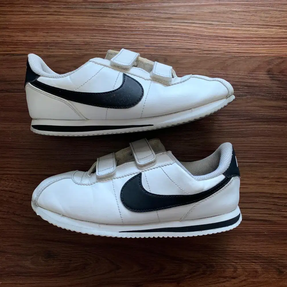 Sepatu Nike Cortez Basic White Black Original – Siap Pakai!