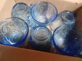 Set 6 pcs Gelas Biru