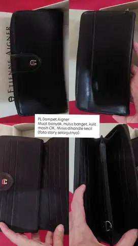 Preloved dompet kulit Aigner