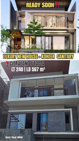 Hot Listing Luxury House Modern Minimalis 3 lantai Citraland Utama Lux