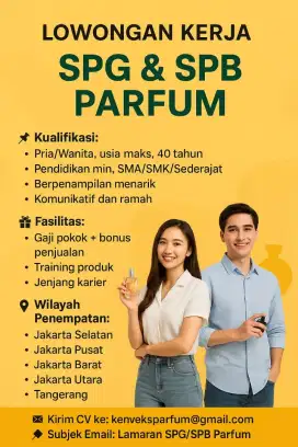 LOWONGAN SPG & SPB PARFUM LAPANGAN