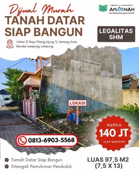 TANAH MURAH SIAP BANGUN BANDAR LAMPUNG