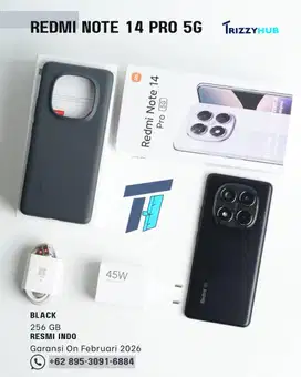 Redmi Note 14 Pro 5G Black Resmi Indonesia