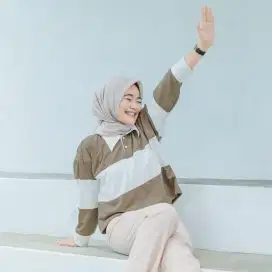 Laura Crop Baju Wanita Lengan Panjang