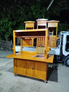 Gerobak Angkringan Bakso Mie Ayam PeceL Bubur Sate Martabak Ronde dlL