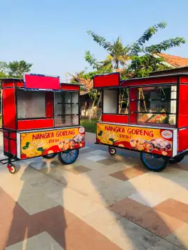 Pembuatan GEROBAK dorong dan etalase booth
