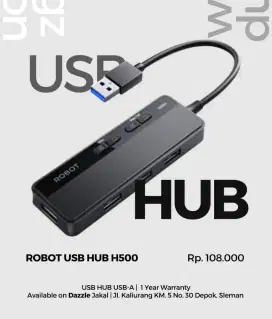 USB HUB ROBOT H500 GARANSI 1 TAHUN