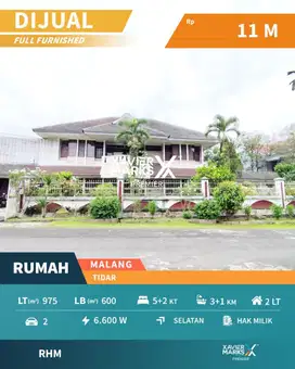 Dijual Rumah Vintage Terawat  Lokasi Elit Tidar Kota Malang