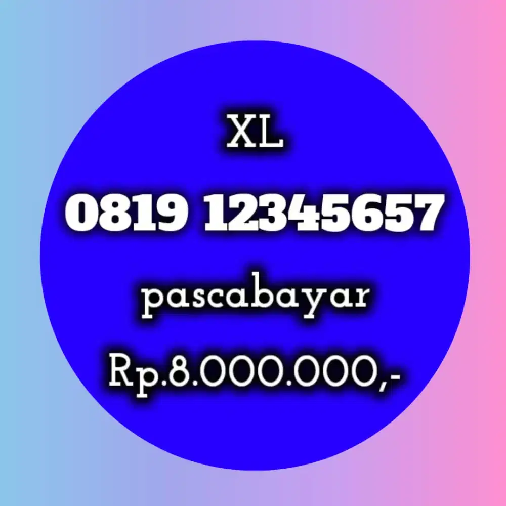 NOMOR CANTIK XL 12345657