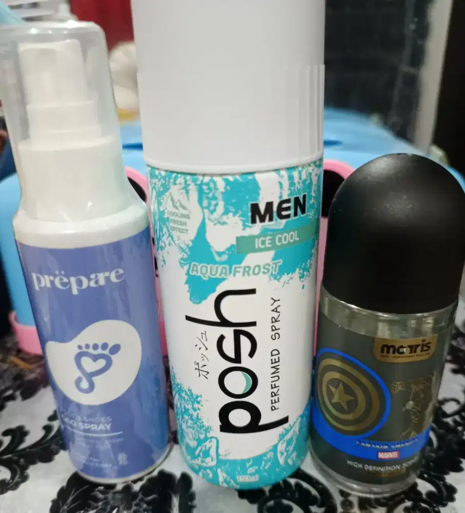 Bundle foot spray prepare + parfum posh + deodoran morris