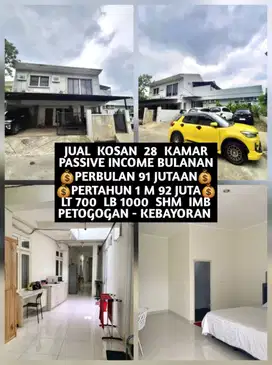 JUAL KOST KOSAN 28 KAMAR DI PETOGOGAN KEBAYORAN BARU JAKARTA SELATAN