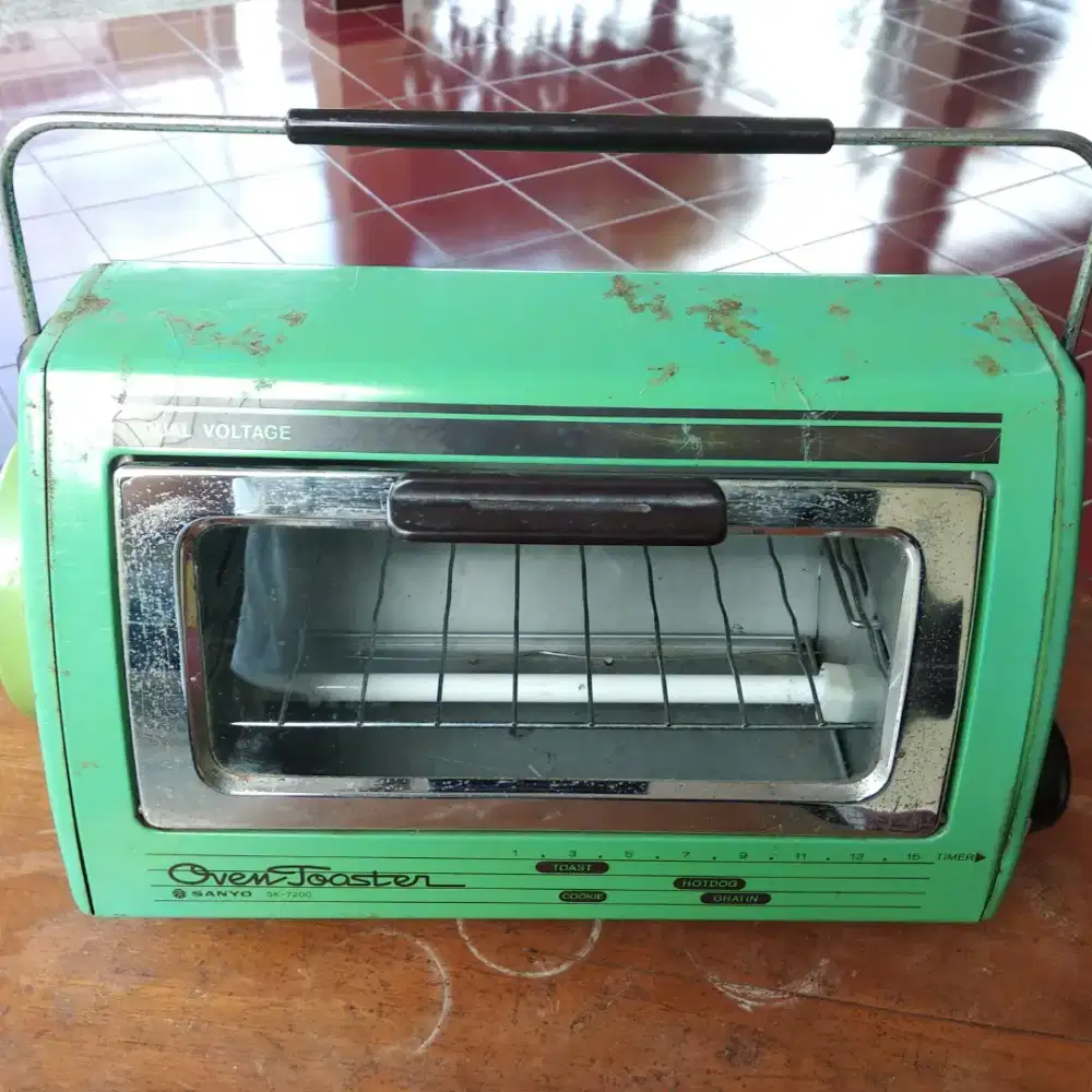 Microwave toaster Sanyo bahan kaleng jadul lawas antik vintages