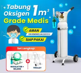 Tabung Oksigen 1m3 lengkap