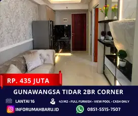 GUNAWANGSA TIDAR 2BR Corner ‼️ Apartemen Full Furnish Pusat Kota
