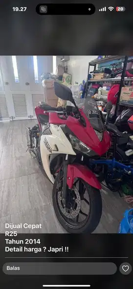 Dijual R 25,Tahun 2014