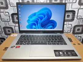 Laptop Acer Ryzen ram 8gb ssd 512gb slim mulus bisa autocad corel dll