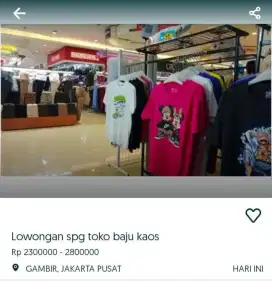 Lowongan spg fashion
