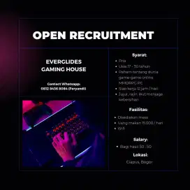 Di butuhkan 1 orang untuk game online mmorpg komputer